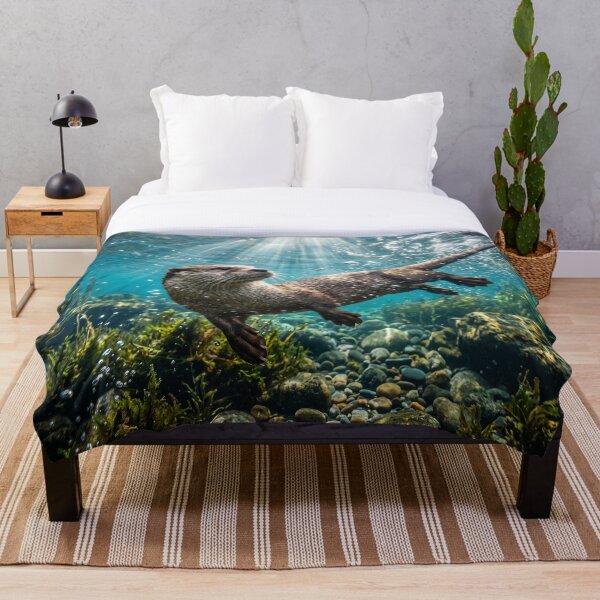 Item preview, Playful River Otter Underwater Swim designed and sold by Quiet life.