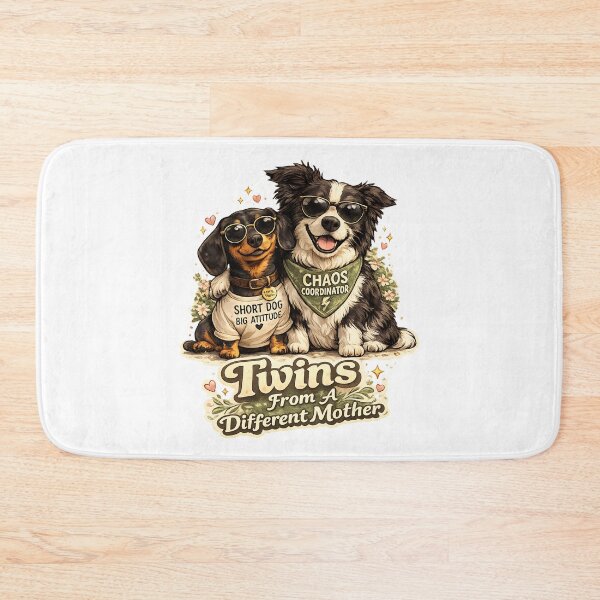 Item preview, Twins From A Different Mother Funny Dog Shirt – Dachshund & Border Collie Chaos Coordinator Design designed and sold by WHDProduction45.