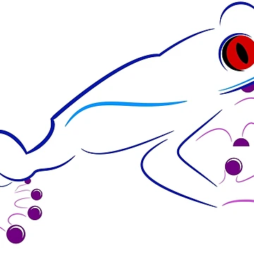 Artwork thumbnail, Blue Tree Frog by Risa-C