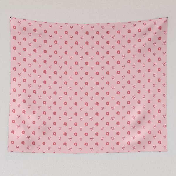 Item preview, Monogram Letter Q Heart Pattern | Initial Q Cute Hearts Pink | Girly Pink Letter Q Heart Pattern | Valentine Monogram Letter Q Hearts | Pastel Pink Initial Q Pattern | Monogram Letter Q Hearts designed and sold by VivaFy.