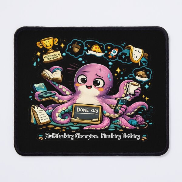 Item preview, Multitasking Octopus Sticker – Funny ADHD Chaos Gift for Neurodivergent Adults designed and sold by Martin's_Design.