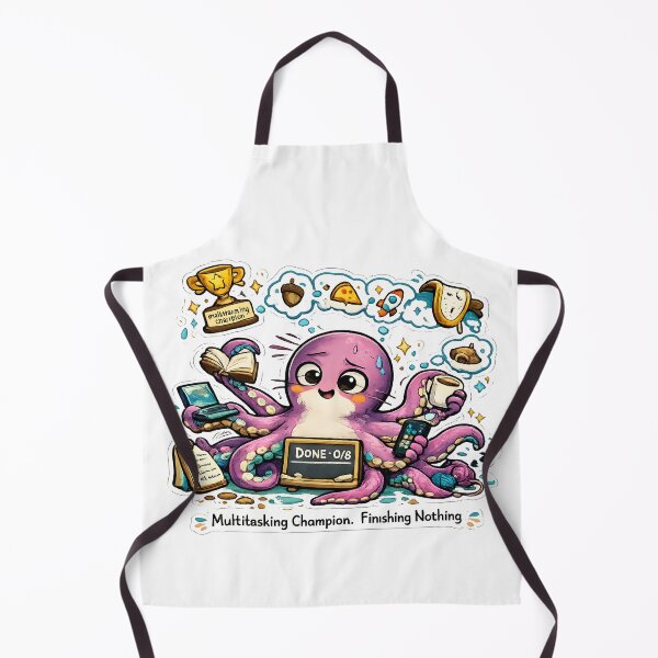 Item preview, Multitasking Octopus Sticker – Funny ADHD Chaos Gift for Neurodivergent Adults designed and sold by Martin's_Design.