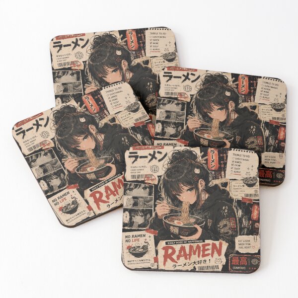 Item preview, Ramen Time Anime Girl Aesthetic – Japanese Noodle Lover Art designed and sold by AMICO77.