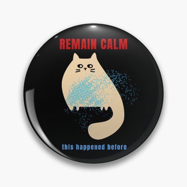 Item preview, Remain Calm Digital Quarantine Cat Viral Anxiety Humor designed and sold by ContigoART.