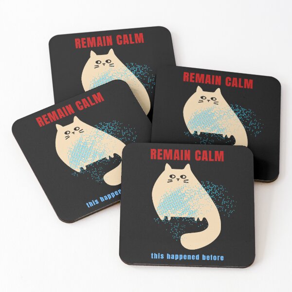 Item preview, Remain Calm Digital Quarantine Cat Viral Anxiety Humor designed and sold by ContigoART.