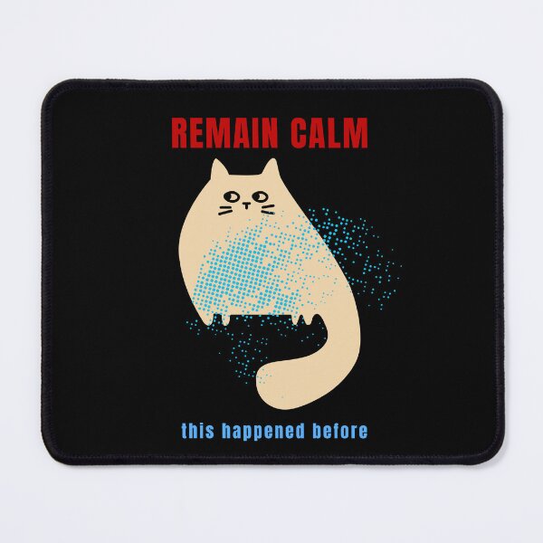 Item preview, Remain Calm Digital Quarantine Cat Viral Anxiety Humor designed and sold by ContigoART.