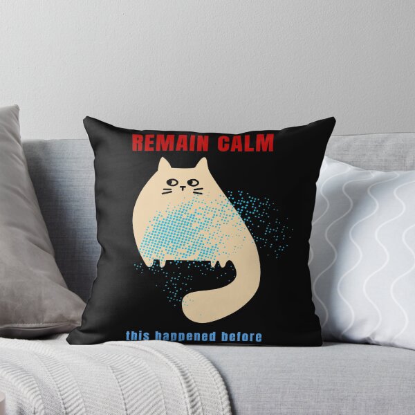 Item preview, Remain Calm Digital Quarantine Cat Viral Anxiety Humor designed and sold by ContigoART.