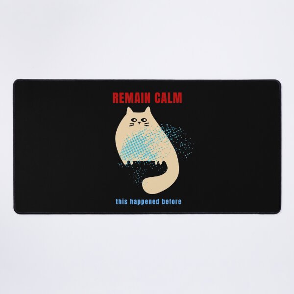 Item preview, Remain Calm Digital Quarantine Cat Viral Anxiety Humor designed and sold by ContigoART.