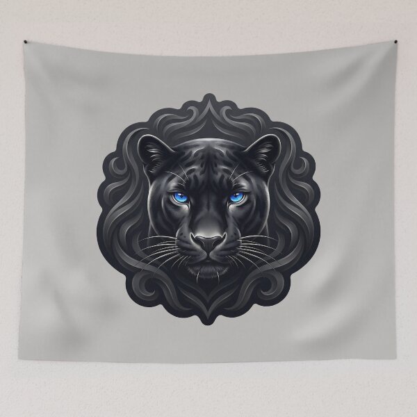 Artikelvorschau, Carolina Panthers Black Panther Blue Eyes Emblem entworfen und verkauft von MythicCotton.
