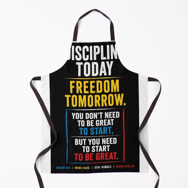 Item preview, Discipline Today, Freedom Tomorrow – Motivational Quote Design designed and sold by Frasesmotiva56.
