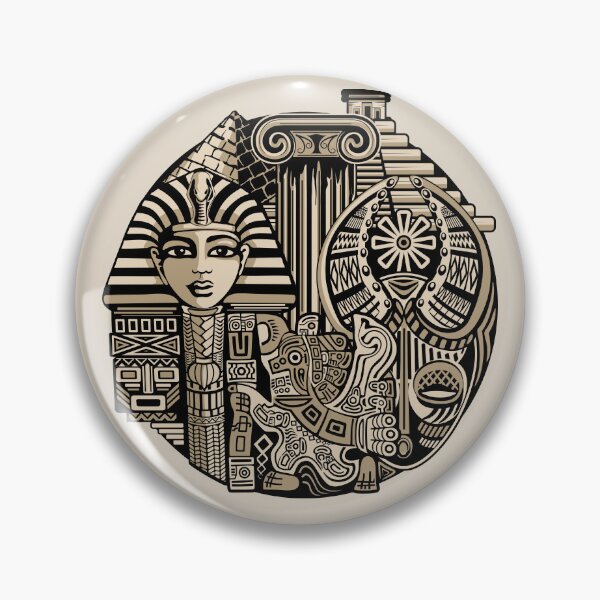 Item preview, Ancient Historical Symbols Tattoo Style Ethnic and Tribal Art designed and sold by BluedarkArt.