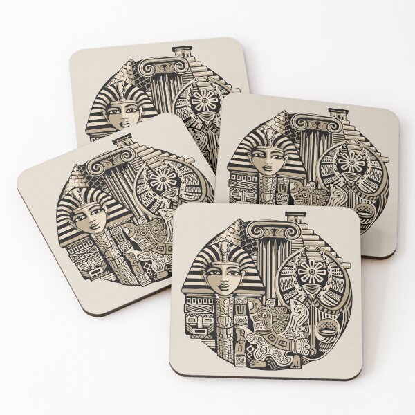 Item preview, Ancient Historical Symbols Tattoo Style Ethnic and Tribal Art designed and sold by BluedarkArt.