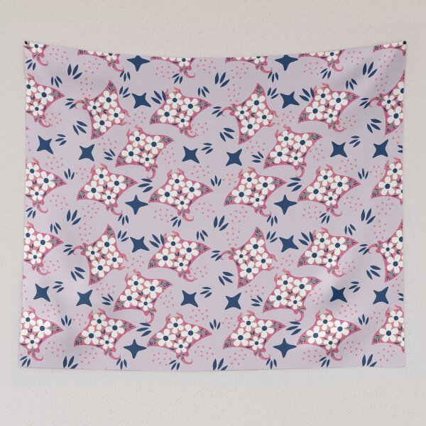 Item preview, Floral Stingray Pattern designed and sold by IvysCreativityHouse.