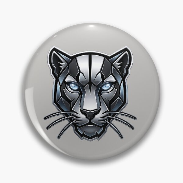 Item preview, Carolina Panthers Metallic Panther Face Emblem designed and sold by MythicCotton.