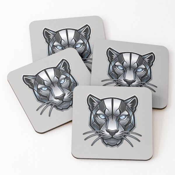 Item preview, Carolina Panthers Metallic Panther Face Emblem designed and sold by MythicCotton.
