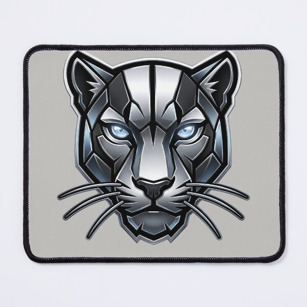 Item preview, Carolina Panthers Metallic Panther Face Emblem designed and sold by MythicCotton.