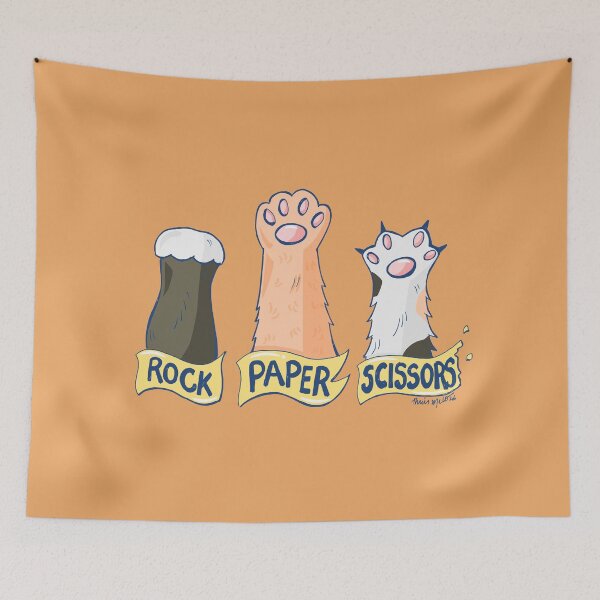 Item preview, Rock Paper Scissors Cat Paws | Cute Cat Illustration designed and sold by ThaisMelo.