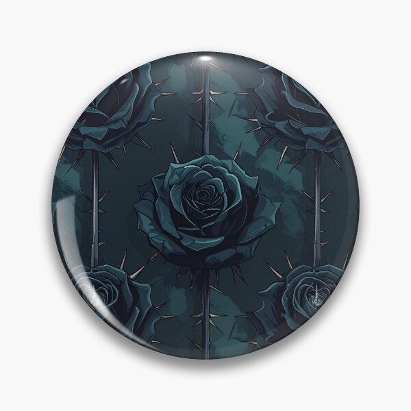 Item preview, Gothic Dark Teal Rose Botanical Seamless Pattern designed and sold by Grainwork.