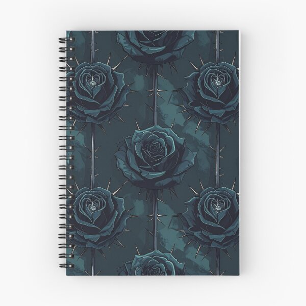 Item preview, Gothic Dark Teal Rose Botanical Seamless Pattern designed and sold by Grainwork.