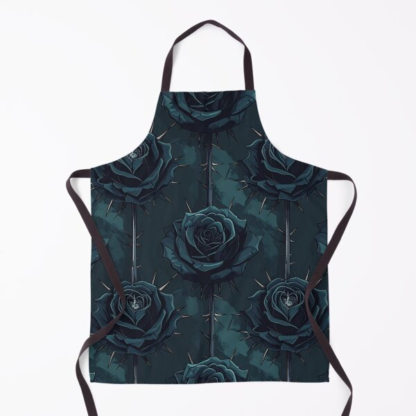Item preview, Gothic Dark Teal Rose Botanical Seamless Pattern designed and sold by Grainwork.