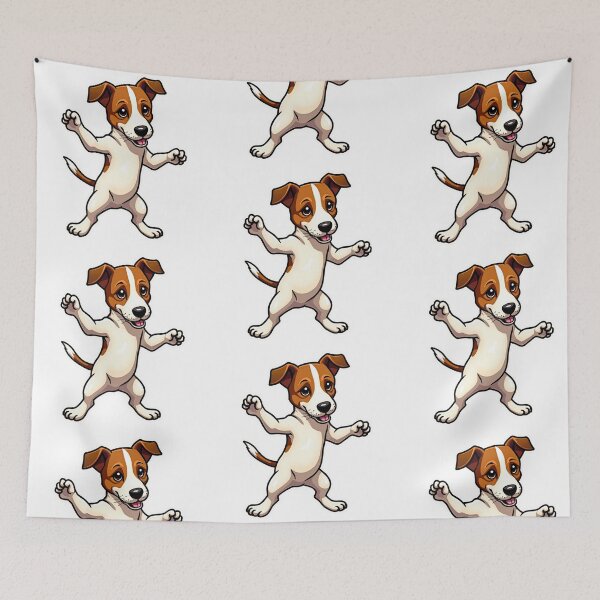 Item preview, Dancing Jack Russell Terrier standing on hind legs designed and sold by Prints by Mat.