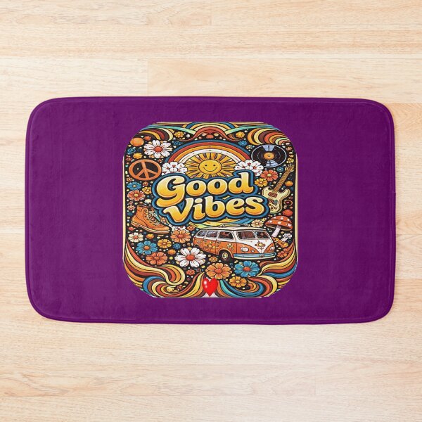 Item preview, GOOD VIBES PSYCHEDELIC RETRO GRAPHIC PRINT designed and sold by Atelier RLGS.