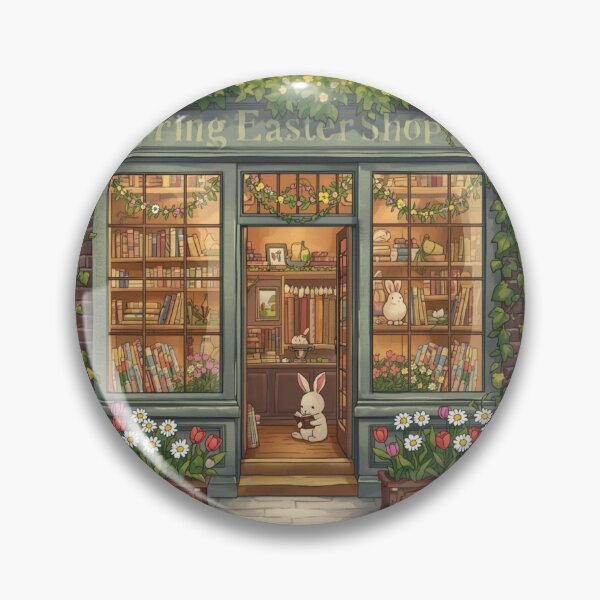 Item preview, Spring Easter Shop with Cute Reading Bunny designed and sold by CozyinTime.