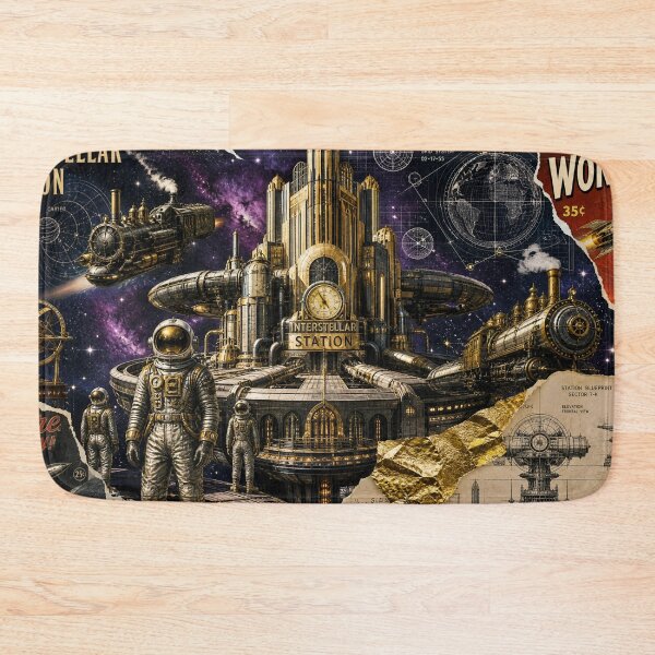 Item preview, Retro-Future Voyage: Interstellar Station  designed and sold by DarVibe Designs.