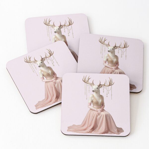 Item preview, Elegant Deer Couture Fantasy Portrait designed and sold by MegaNovaArt.