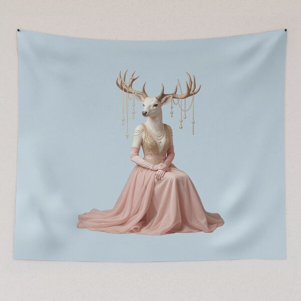 Item preview, Elegant Deer Couture Fantasy Portrait designed and sold by MegaNovaArt.