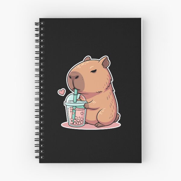 Item preview, Kawaii Capybara Drinking Pink Bubble Tea designed and sold by PopStars1993.