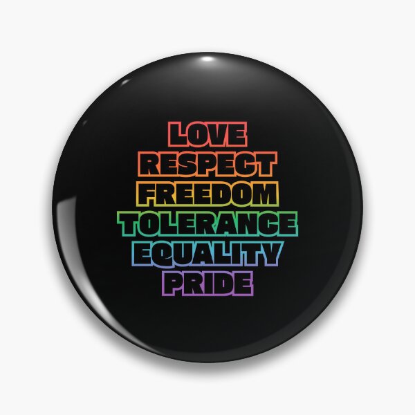 Item preview, Love Respect Freedom Tolerance Equality Pride -  LGBT Pride Values designed and sold by Inspirationmotivation.