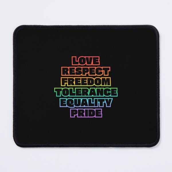 Item preview, Love Respect Freedom Tolerance Equality Pride -  LGBT Pride Values designed and sold by Inspirationmotivation.
