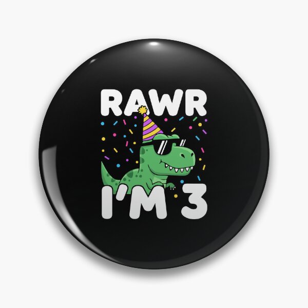 Item preview, Three Rawr I'm 3 Years Old T Rex Dinosaur Boys designed and sold by PopStars1993.