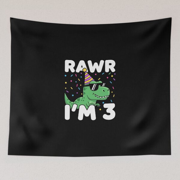 Item preview, Three Rawr I'm 3 Years Old T Rex Dinosaur Boys designed and sold by PopStars1993.