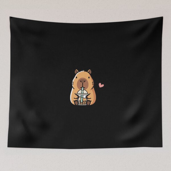 Item preview, Cute Capybara Drinking Bubble Tea Lover designed and sold by PopStars1993.
