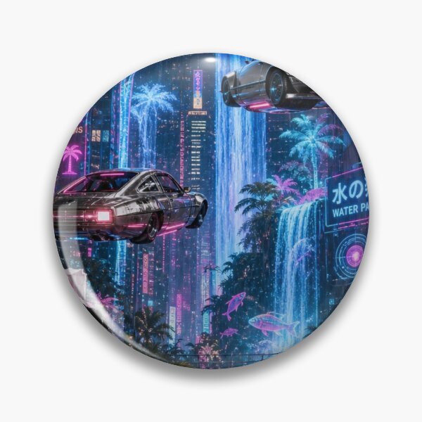 Item preview, Digital Sanctuary: The Neon Cyber Oasis  designed and sold by DarVibe Designs.