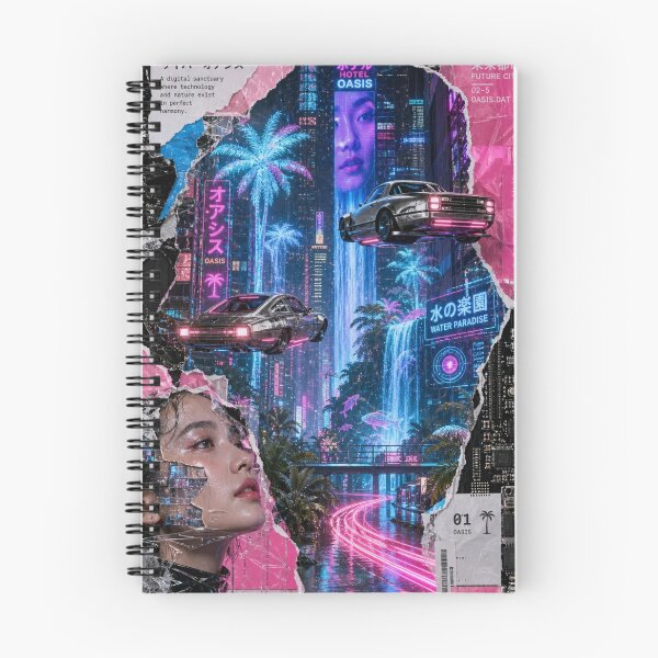 Item preview, Digital Sanctuary: The Neon Cyber Oasis  designed and sold by DarVibe Designs.