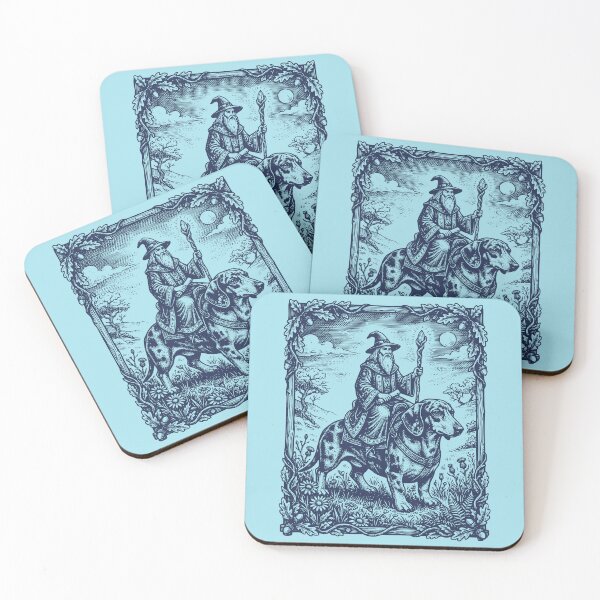 Item preview, Wizard Riding Dachshund Fantasy Adventure designed and sold by d247.