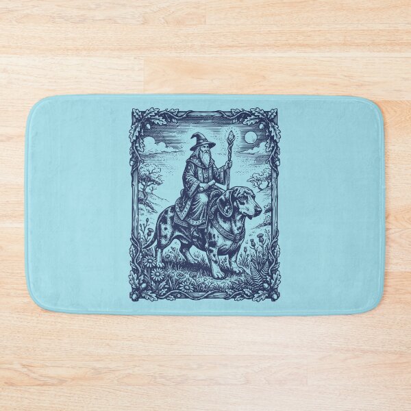 Item preview, Wizard Riding Dachshund Fantasy Adventure designed and sold by d247.