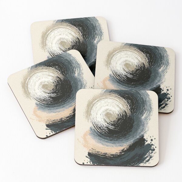 Item preview, Swirling Minimal Ink Vortex - Japandi Neutral Tones designed and sold by SlowRegardArt.