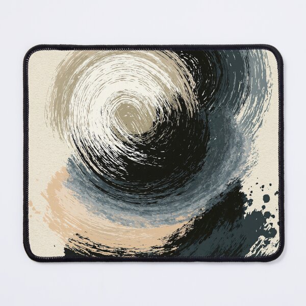 Item preview, Swirling Minimal Ink Vortex - Japandi Neutral Tones designed and sold by SlowRegardArt.