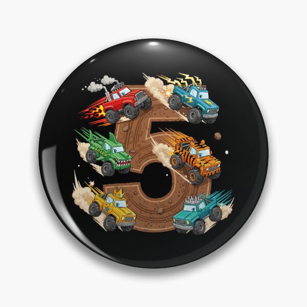 Item preview, 5 Year Old Monster Truck Boy Toddler 5th Birthday designed and sold by PopStars1993.
