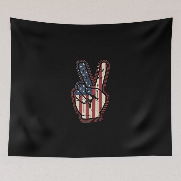 Item preview, Retro Peace Vintage 60s 70s American Flag Hippie designed and sold by PopStars1993.