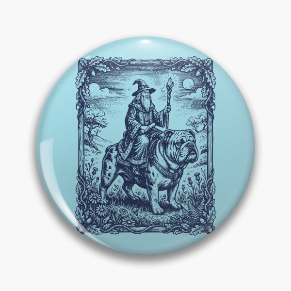 Item preview, Wizard Riding Bulldog Magical Quest designed and sold by d247.
