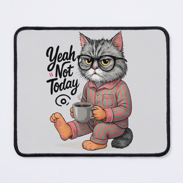 Item preview, Yeah Not Today Graceful Cats in Motion Gifts for Cat Lover designed and sold by MalwasBasket.