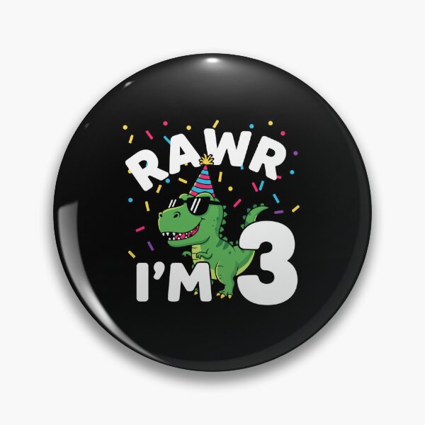Item preview, Three Rawr I'm 3 Years Old T Rex Dinosaur 3rd Birthday Boys Party designed and sold by PopStars1993.