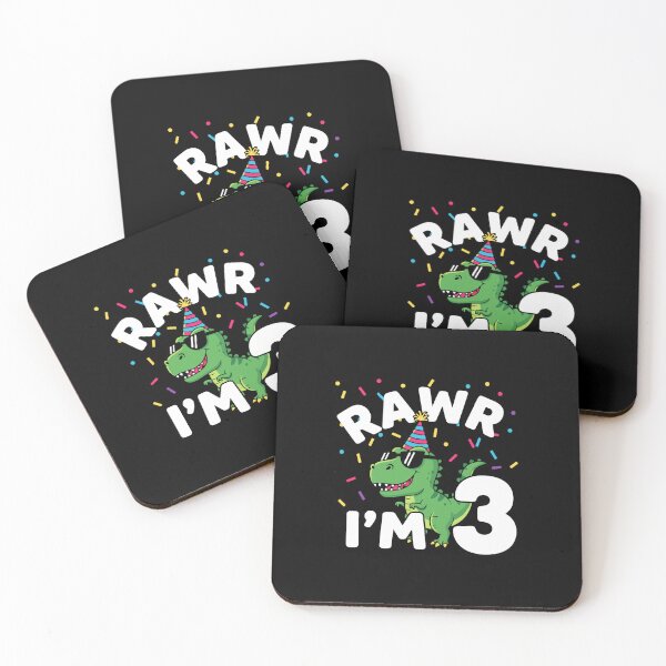 Item preview, Three Rawr I'm 3 Years Old T Rex Dinosaur 3rd Birthday Boys Party designed and sold by PopStars1993.