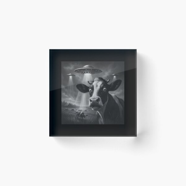 Item preview, Cow UFO Abduction Funny Alien Meme Gift for Weirdos designed and sold by Say It With Ink.