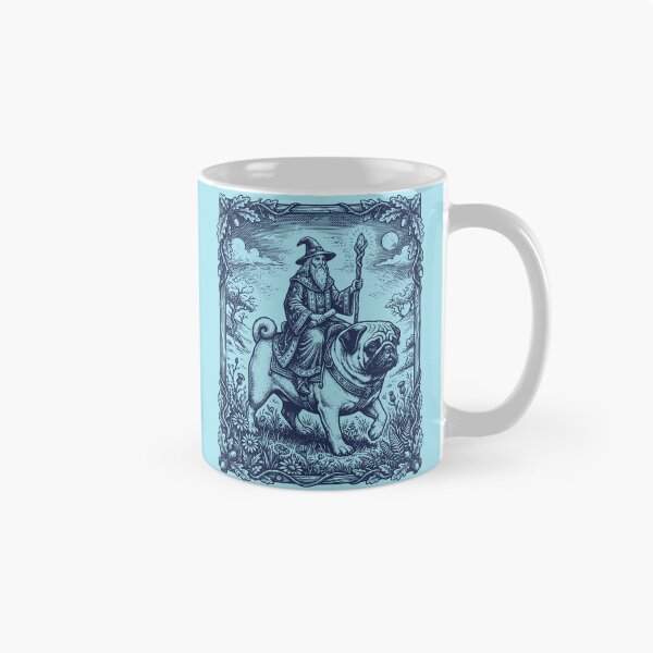 Item preview, Wizard Riding Pug Dog Fantasy Adventure Graphic designed and sold by d247.